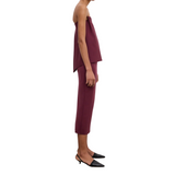 Square Slim Dress Burgundy