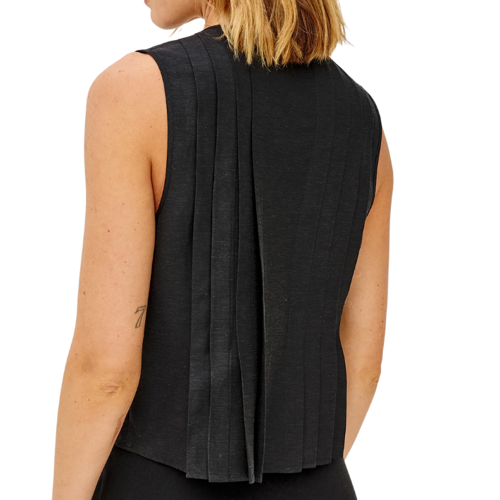 Aja Top Black Linen