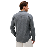 Wyatt Shirt Charcoal Navy Houndstooth