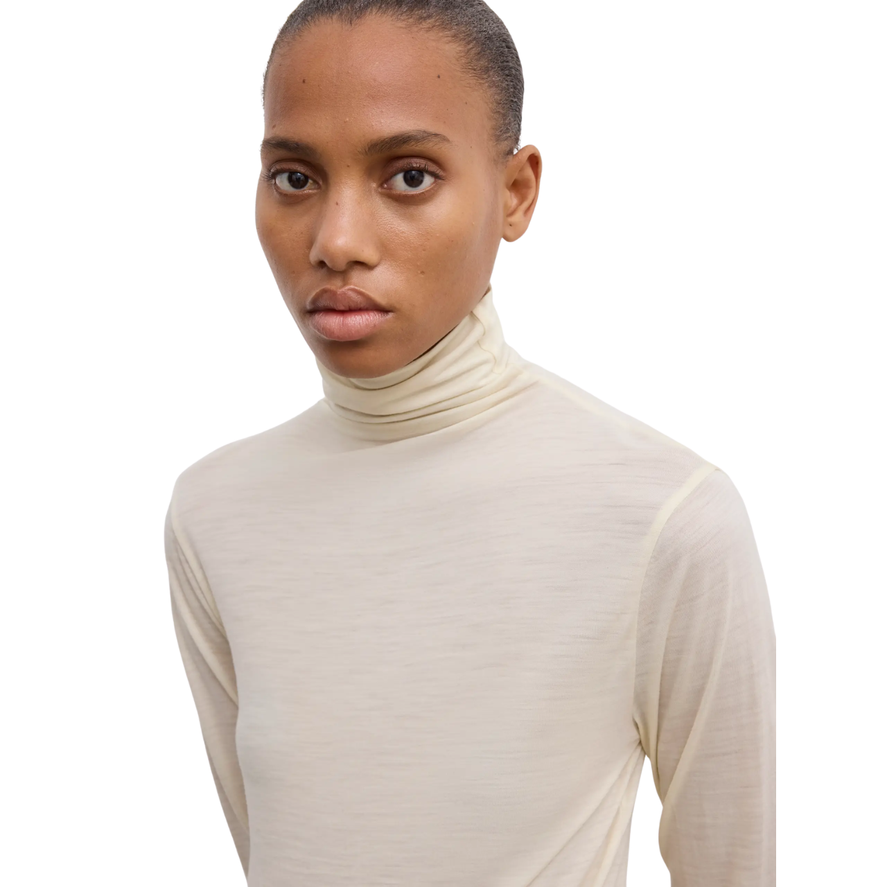 Wool Jersey Rollneck Cream