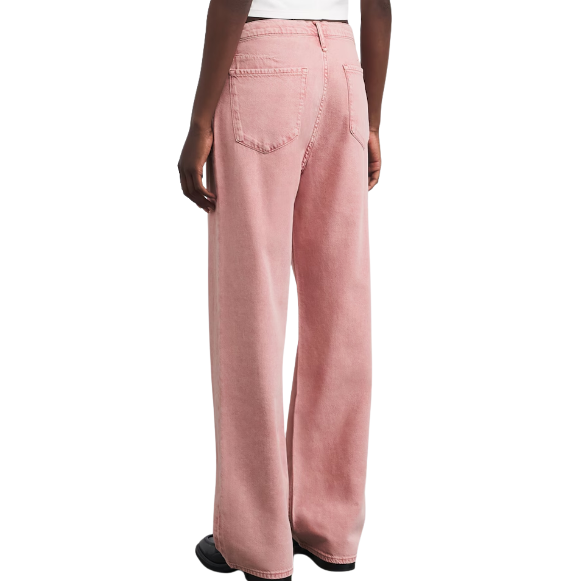 Phoebe Drawstring Jeans Wide Leg Raspberry