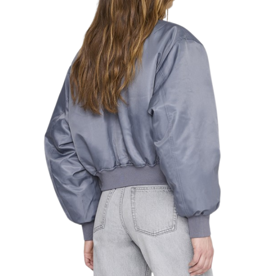 Cropped Leon Bomber Dark Grey