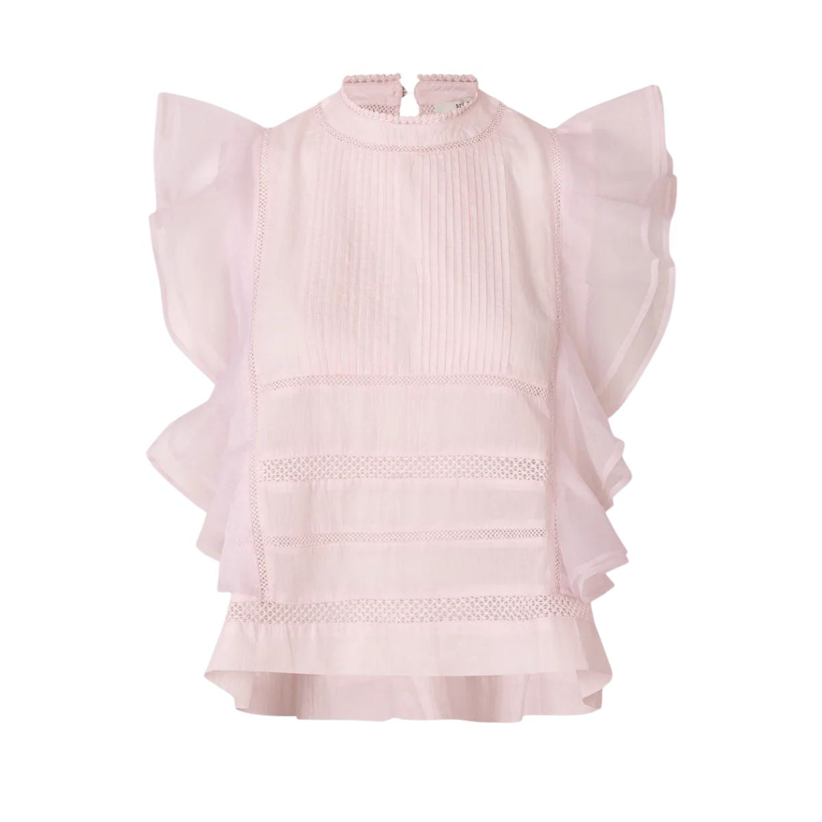 Crystal Pink Kristel Frill Top