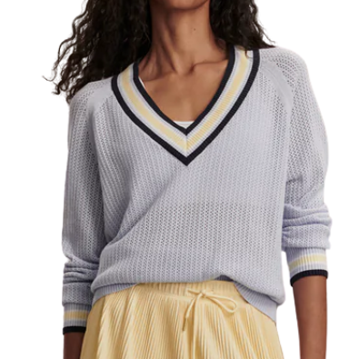 Maurice V-Neck Sweater Xenon Blue