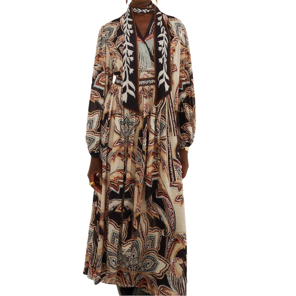 Tapestry Midi Dress Dream Cream