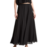 Crinkled Maxi Skirt Black