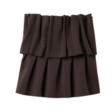 Sculpted Tube Top Brown