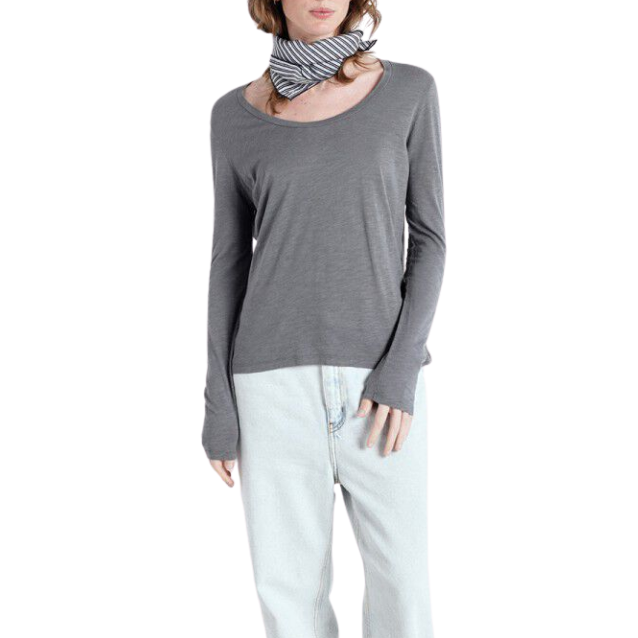 Jacksonville LS UNeck Tee Metal