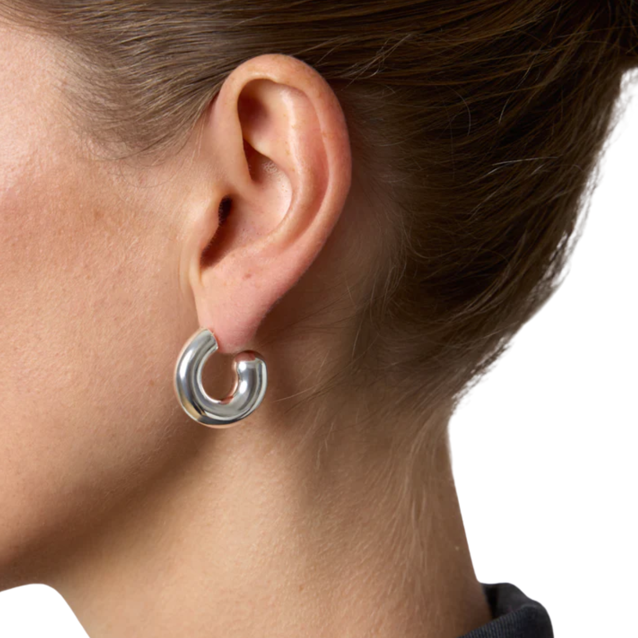 Rose Earrings Silver