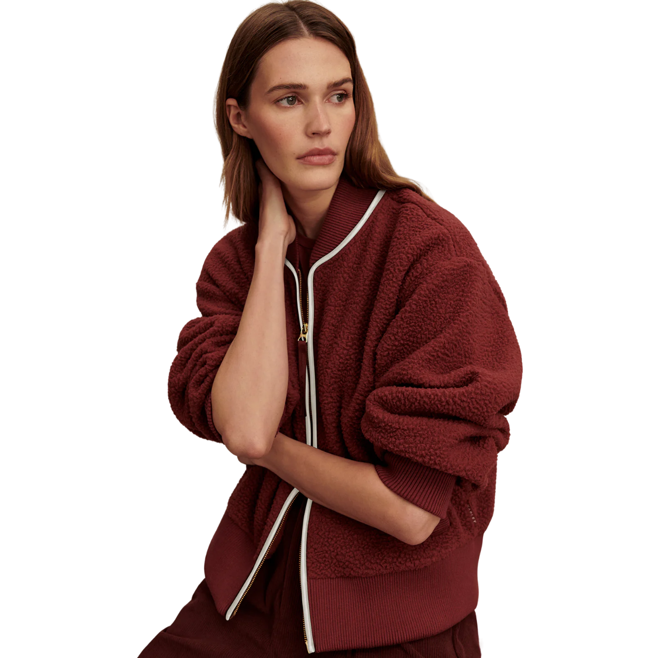 Hansley Fleece jacket Maroon
