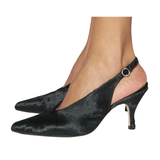 Carla Pony Hair Pumps Black