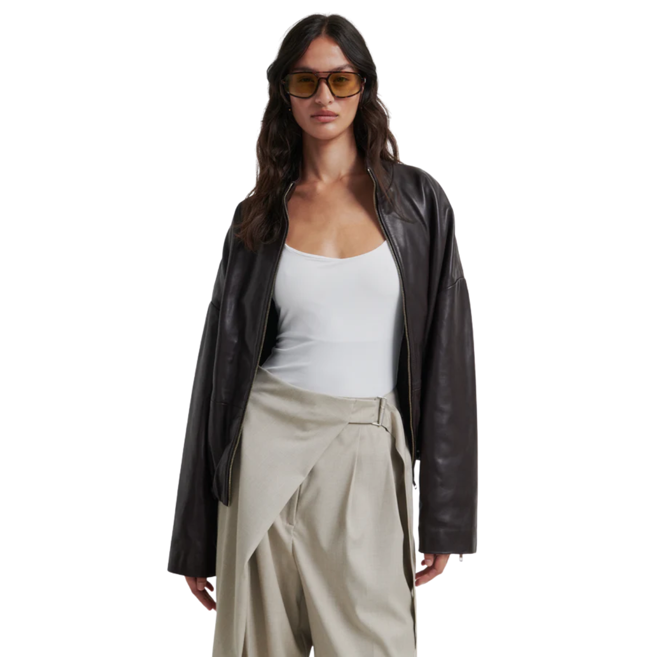 Boston Leather Jacket Fudge