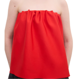 Rouched Tube Top Red