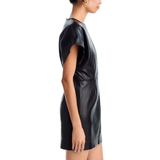 Zelie Dress Black Recycled Leather