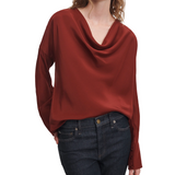 Vinnie Silk Blouse Red