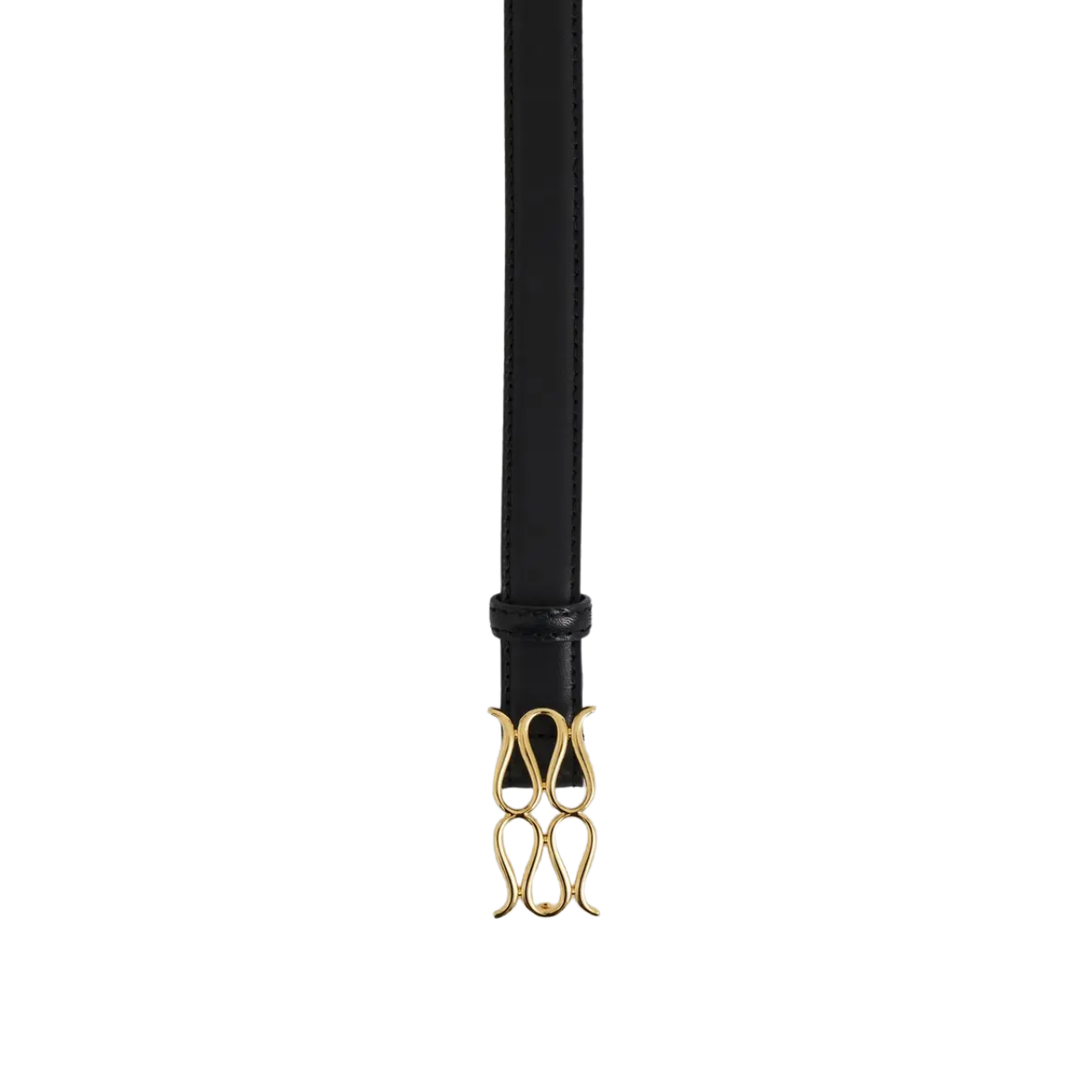 Monogram Leather Belt Black