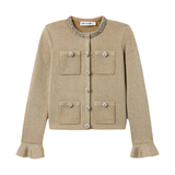 Gold Crystal Trim Cardigan