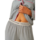 Ecovero Long Pyjama Bottom - Midnight Stripe