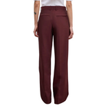 Relaxed Wool Trousers Burgundy