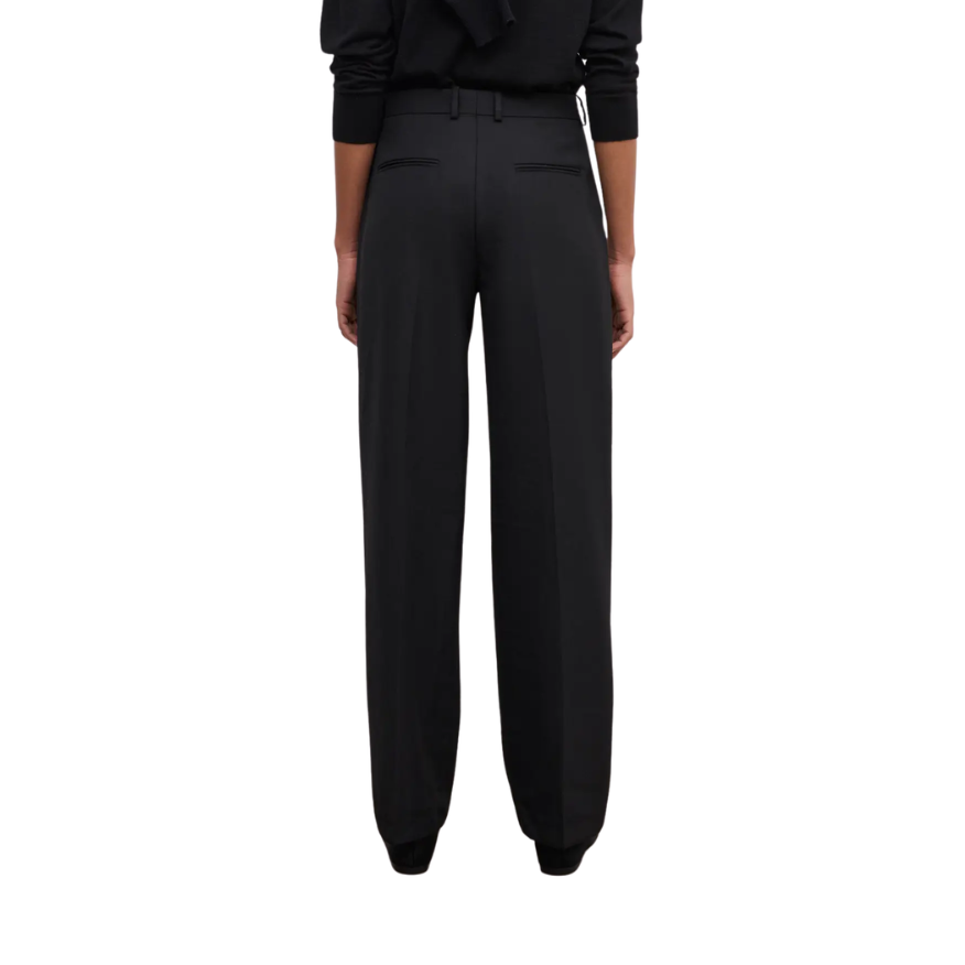 Relaxed Wool Trousers Black