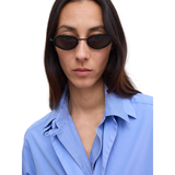 Cropped Shirt Mid Blue