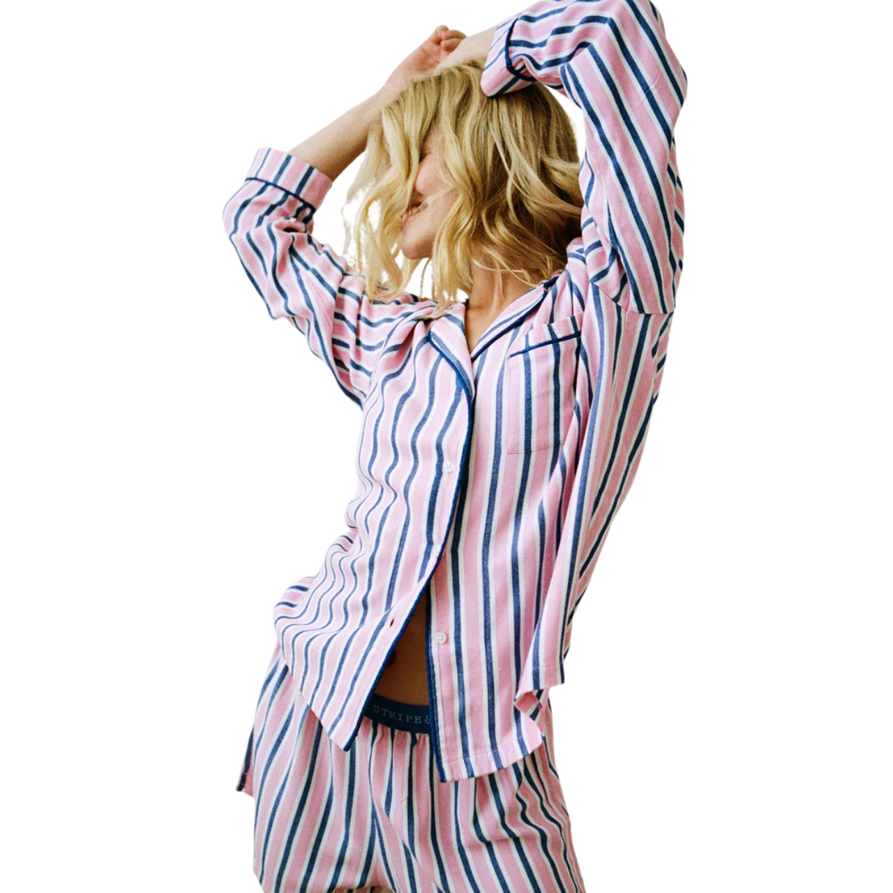 Ecovero Pyjama Shorts - Lazy Sundays Stripe