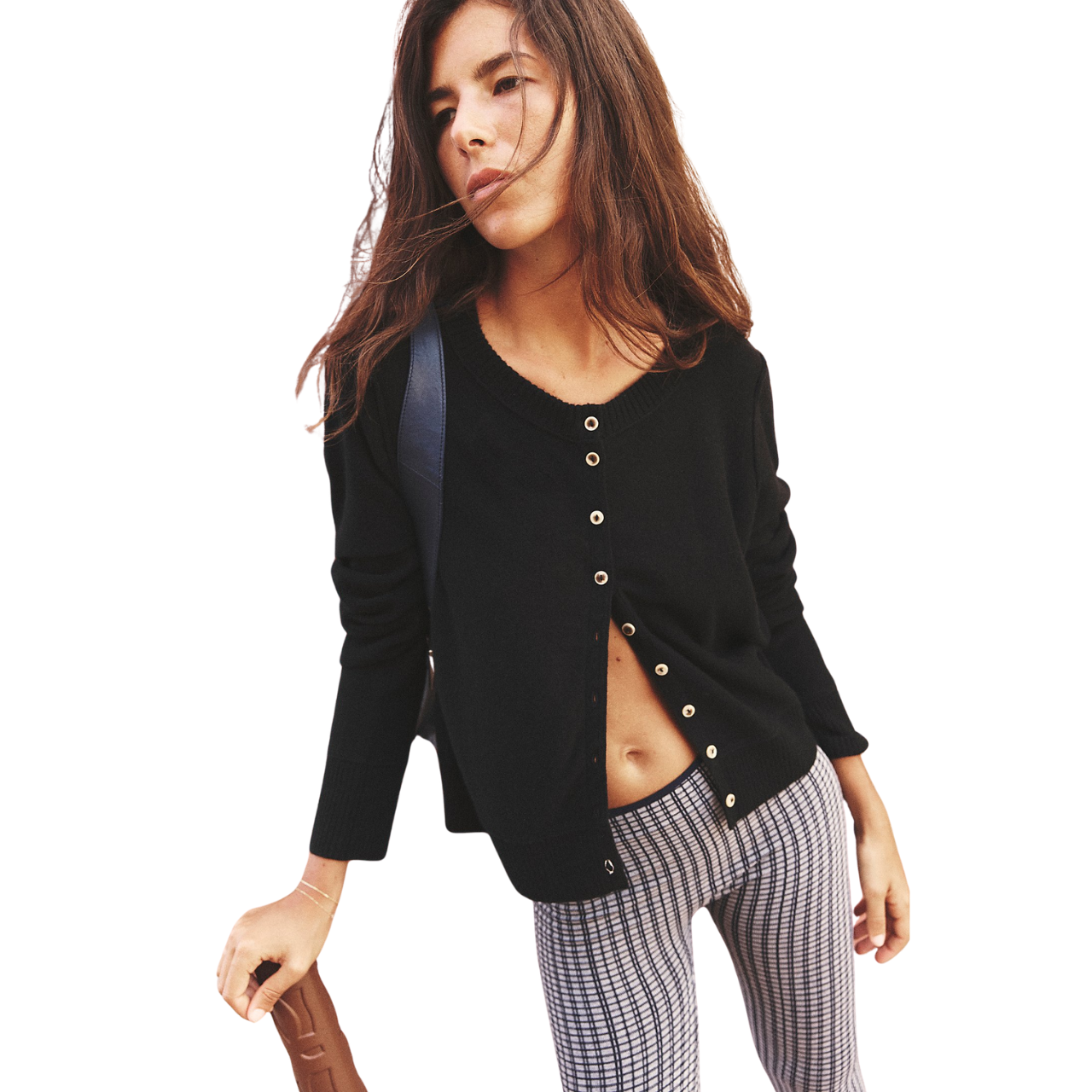 Nocturnal Solid Cardi Velvet Black