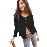 Nocturnal Solid Cardi Velvet Black