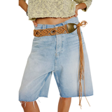 Montana Shorts Raw Hem Cowgirl Blues