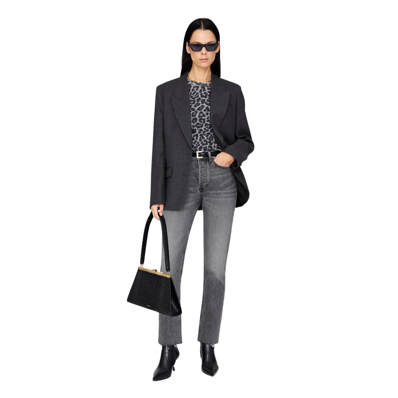 Cohen Tee Grey Leopard