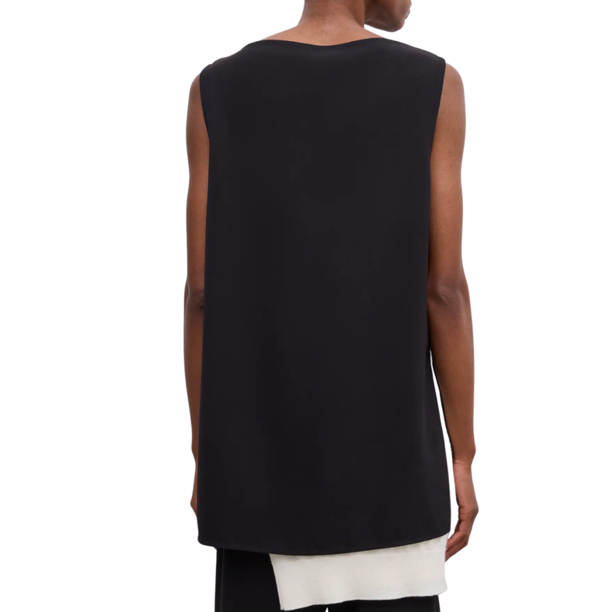 Sleeveless Crepe Top Black