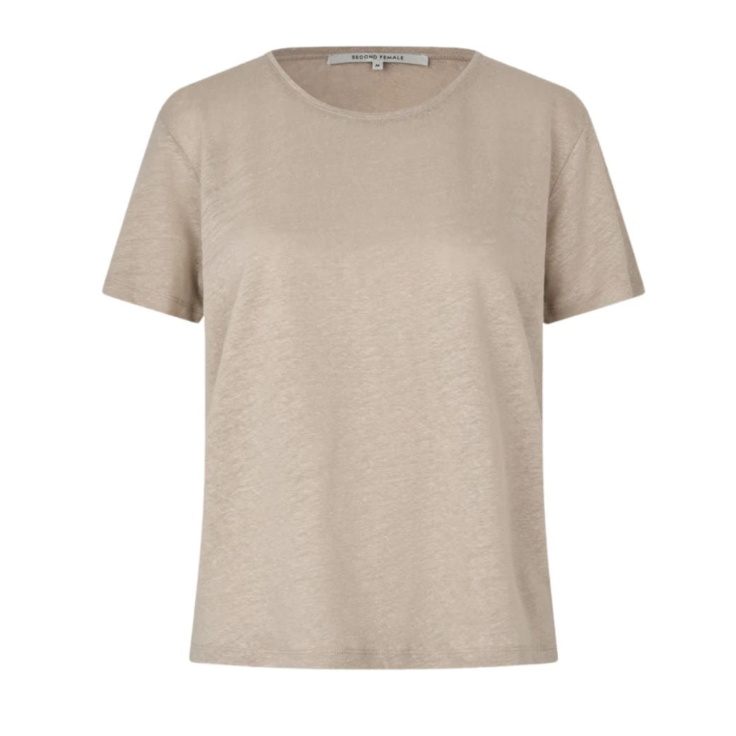 Peony O-Neck Tee Taupe