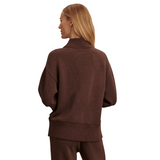 Sally Half Zip Sweat Coffee Bean
