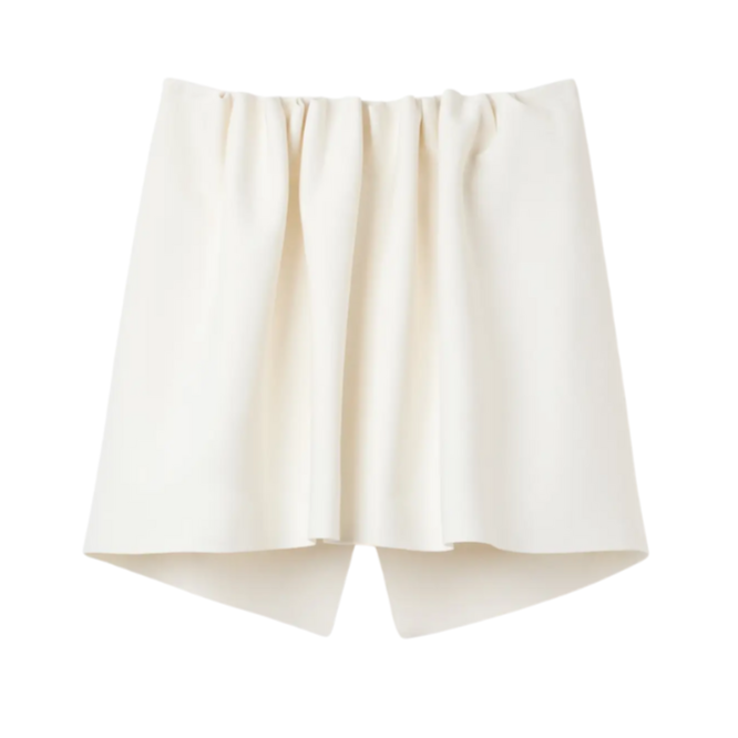 Rouched Tube Top White