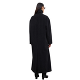 Black Single-Breasted Wool Coat
