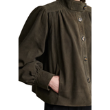 Zonie Suede Jacket Black Olive