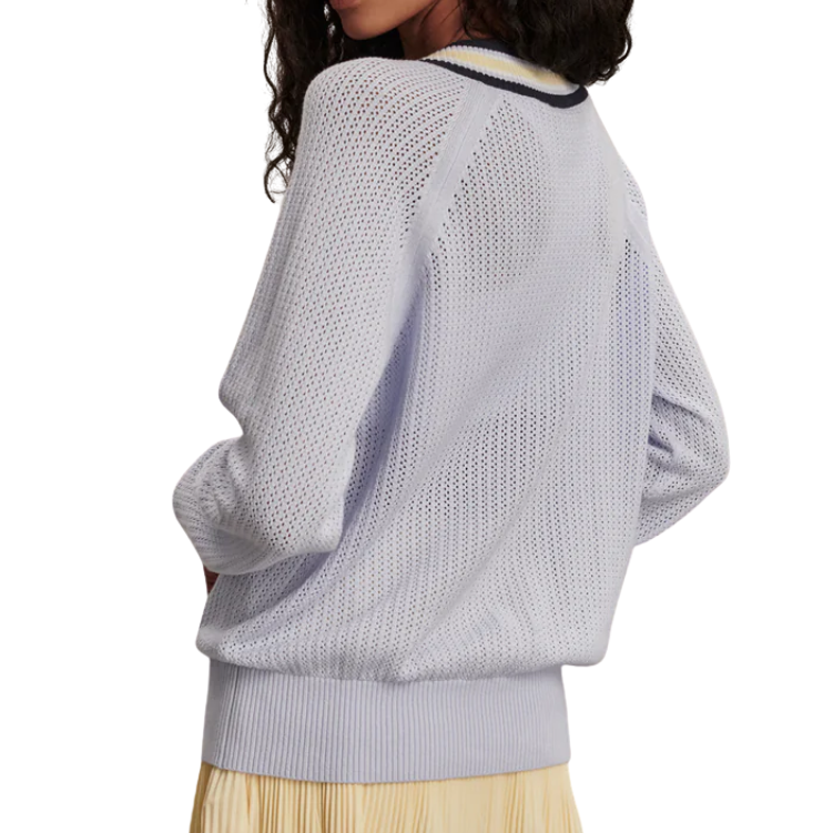 Maurice V-Neck Sweater Xenon Blue