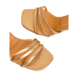 Davina Heeled Sandal Sepia Gold