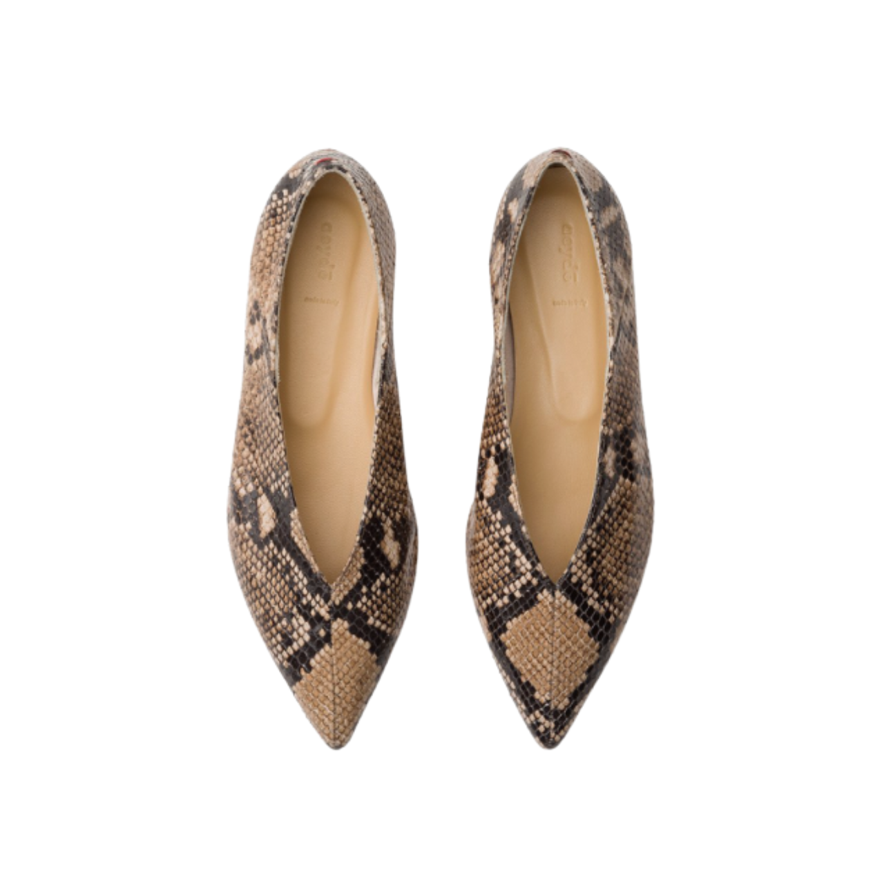 Moa Pointed Toe Flats Hazelnut
