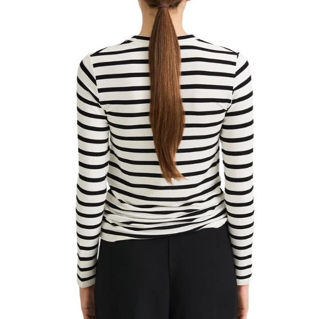 Jersey LS Top White Stripe