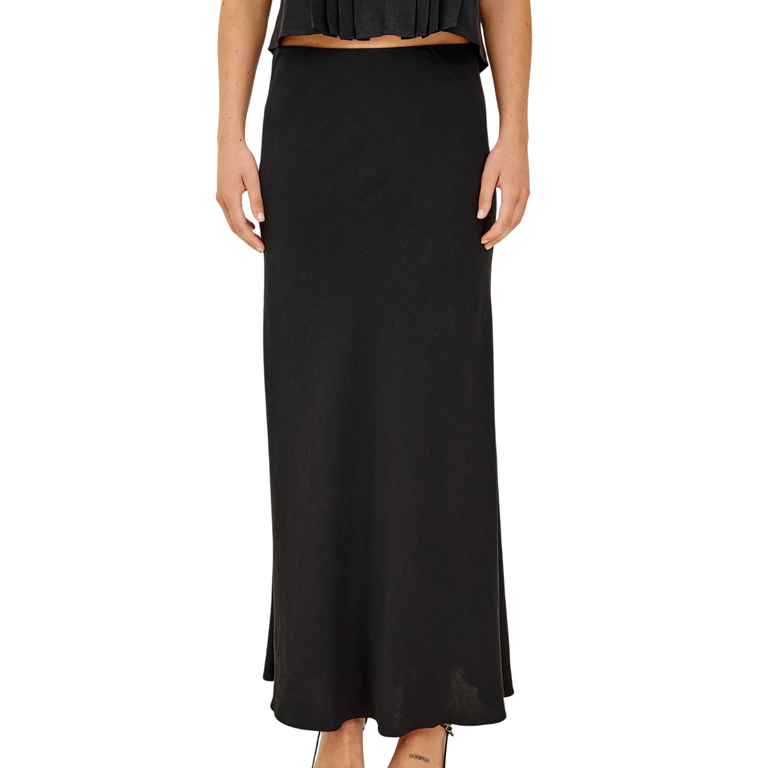 Romina Skirt Black Linen