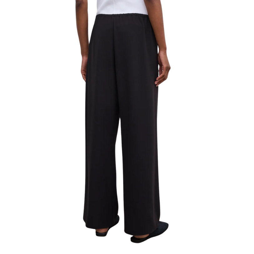 Fluid Crepe Trousers Black