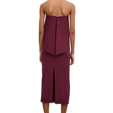 Square Slim Dress Burgundy
