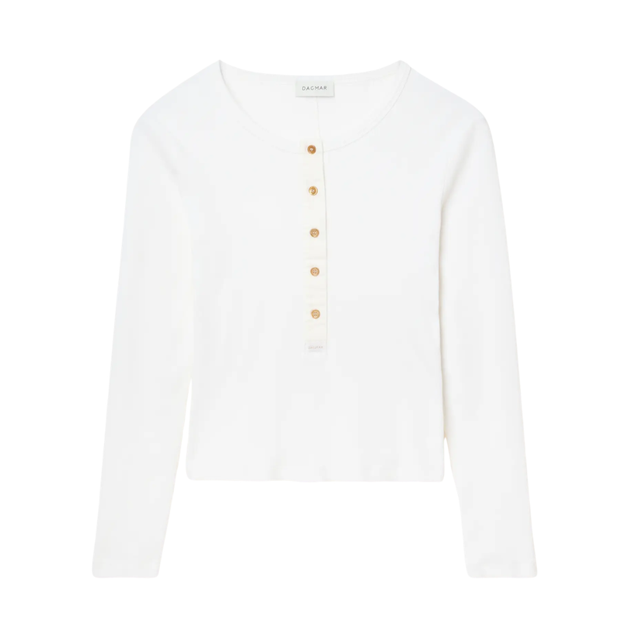 White Henley Top