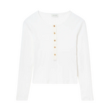 White Henley Top