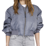 Cropped Leon Bomber Dark Grey