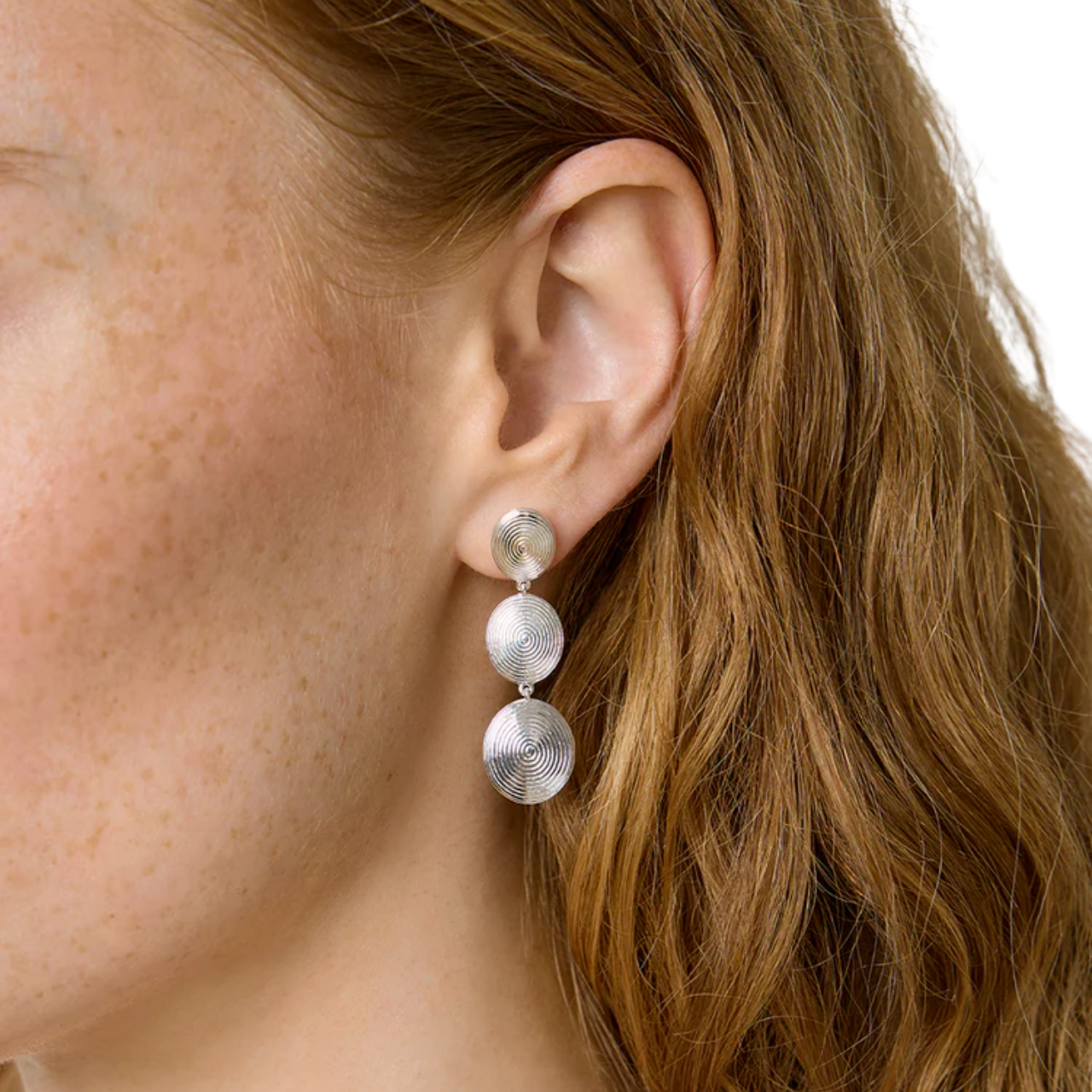 Ruby Earrings Silver