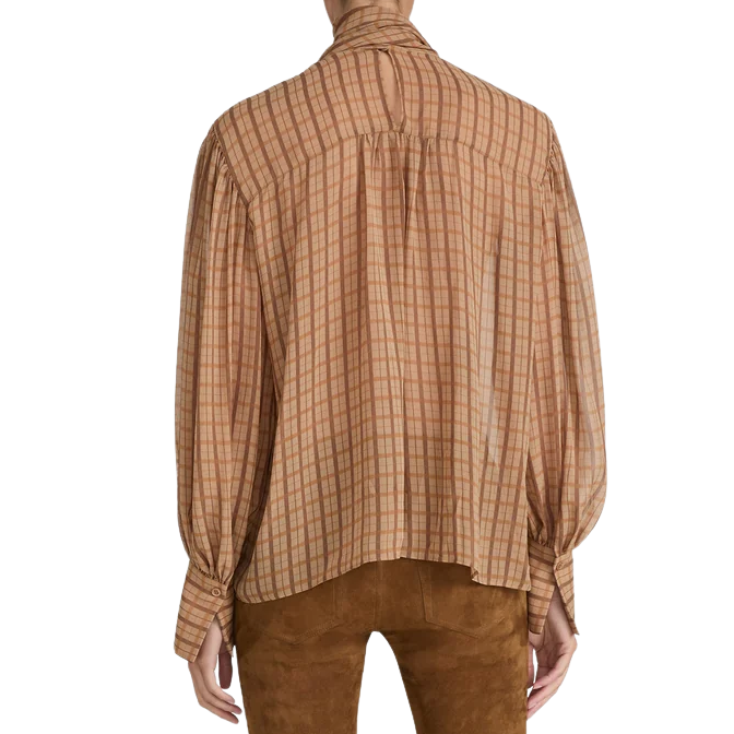 The Lantern Blouse Multi Plaid
