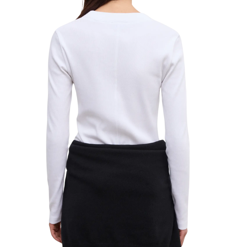 Scoop Jersey Top White