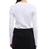 Scoop Jersey Top White